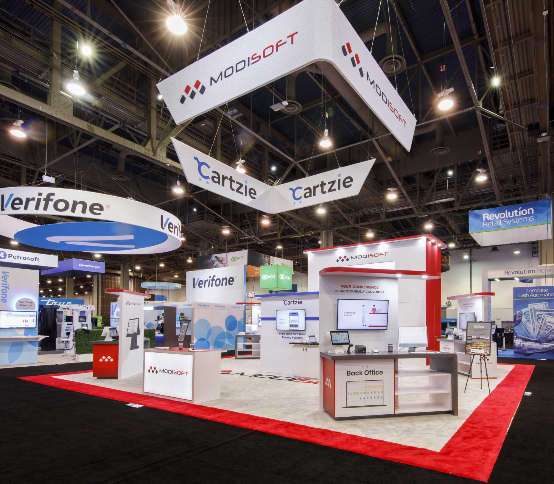 Modisoft Custom Island Exhibit Promotes Retail Back Office Solutions ...
